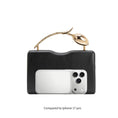 Load image into Gallery viewer, Belle Black Vegan Leather Top Handle Bag