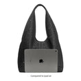 Load image into Gallery viewer, Farrow Black Recycled Vegan Tote Bag