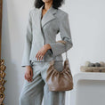 Load image into Gallery viewer, Kinsley Gray Recycled Vegan Shoulder Bag