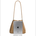 Load image into Gallery viewer, Carrie Taupe Pleated Vegan Shoulder Bag