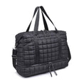 Load image into Gallery viewer, Globetrotter Quilted Nylon Puffer Travel Weekender: Black