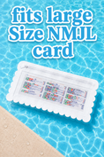 Load image into Gallery viewer, Splash-Proof Mahjong Card Holder for Pool Mahjong - White Scallops LARGE SIZE: One Card Holder