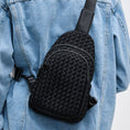 Load image into Gallery viewer, Beyond The Horizon - Woven Neoprene Sling Backpack: Wine