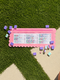 Load image into Gallery viewer, Splash-Proof Mahjong Card Holder for Pool Mahjong - Pink Scallops LARGE SIZE: One Card Holder