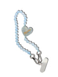Load image into Gallery viewer, Hand-painted Mama Heart Bracelet Phone Chain: Baby Blue