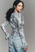 Load image into Gallery viewer, By Anthropologie Mixed Ruffles Long-Sleeve Top