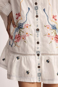 Load image into Gallery viewer, Pilcro Long Sleeve V-Neck Embroidered Swing Shirt Dress