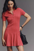 Load image into Gallery viewer, Maeve Short-Sleeve Polo Mini Dress