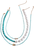 Load image into Gallery viewer, MacRae & Co Ann Trio Necklace: Aqua