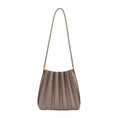 Load image into Gallery viewer, Carrie Mushroom Pleated Vegan Shoulder Bag