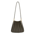 Load image into Gallery viewer, Carrie Olive Pleated Vegan Shoulder Bag