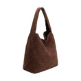 Load image into Gallery viewer, Johanna Tobacco Suede Vegan Shoulder Bag