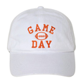 Load image into Gallery viewer, Game Day Embroidery Baseball Cap: White/Orange