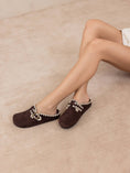 Load image into Gallery viewer, The Teri | Coffee Tweed Buckle Fall Mule