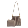 Load image into Gallery viewer, Carrie Mushroom Pleated Vegan Shoulder Bag