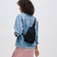 Load image into Gallery viewer, Beyond The Horizon - Woven Neoprene Sling Backpack: Wine