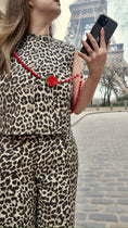 Load image into Gallery viewer, Hand-painted Strawberry Gemstone Crossbody Phone Chain