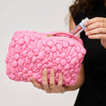 Load image into Gallery viewer, Flora Pop Nylon Cosmetic Pouch: Pink