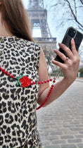 Load image into Gallery viewer, Hand-painted Strawberry Gemstone Crossbody Phone Chain