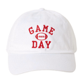 Load image into Gallery viewer, Game Day Embroidery Baseball Cap: White/Red