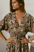 Load image into Gallery viewer, Malai Printed V-Neck Midi Dress
