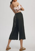 Load image into Gallery viewer, By Anthropologie Wide-Leg Eyelet Crop Pants