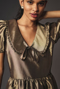 Load image into Gallery viewer, Porridge Short-Sleeve Collared Taffetta Mini Dress