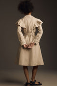 Load image into Gallery viewer, By Anthropologie Ruffled Trench Coat