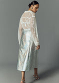 Load image into Gallery viewer, By Anthropologie Metallic Shine Cargo Midi Skirt