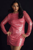 Load image into Gallery viewer, By Anthropologie Sequin Drape-Back Mini Dress