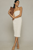Load image into Gallery viewer, Pilcro Strapless Corduroy Slim Midi Dress