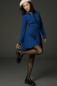 Load image into Gallery viewer, Maeve Long-Sleeve Half-Zip Sweater Mini Dress