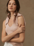 Load image into Gallery viewer, Maeve Faux Leather Bow-Strap Tank Top