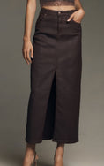 Load image into Gallery viewer, The Madi Front-Slit Denim Maxi Skirt by Pilcro