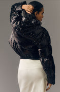 Load image into Gallery viewer, CHRLDR Wendy Sequin Crop Puffer Jacket