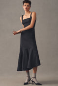 Load image into Gallery viewer, The Ariana Square-Neck Asymmetrical Ruffle-Hem Dress