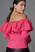 Load image into Gallery viewer, By Anthropologie Off-The-Shoulder Organza Ruffle Top