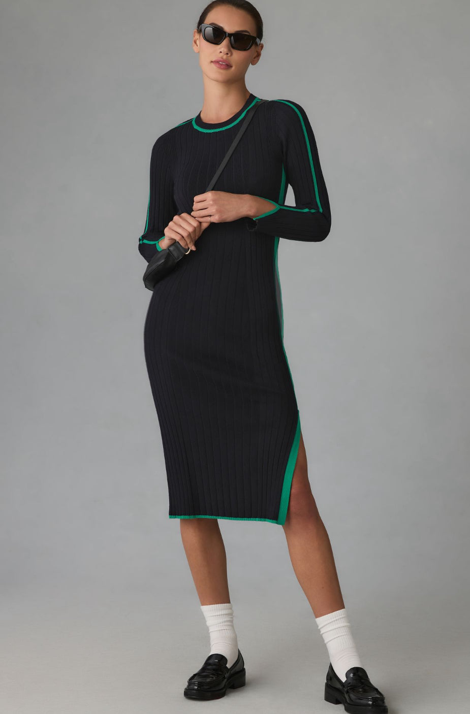 blue dress for baby girl by Anthropologie Ruched Mock-Neck Knit Dress