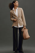 Load image into Gallery viewer, Maeve Pleated-Back Belted Blazer