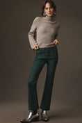 Load image into Gallery viewer, The Yaya Coated Mid-Rise Crop Flare Jeans