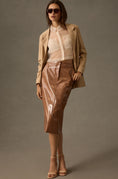 Load image into Gallery viewer, Sunday in Brooklyn Patent Faux Leather Knee-Length Pencil Skirt