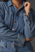 Load image into Gallery viewer, Pilcro Long-Sleeve Denim Micro Mini Shirt Dress