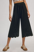 Load image into Gallery viewer, By Anthropologie Wide-Leg Eyelet Crop Pants
