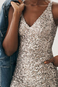 Load image into Gallery viewer, Dress The Population V-Neck Sequin Dress