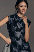 Load image into Gallery viewer, The Maya Ruched Cowl-Neck Dress: Lace Mini Edition