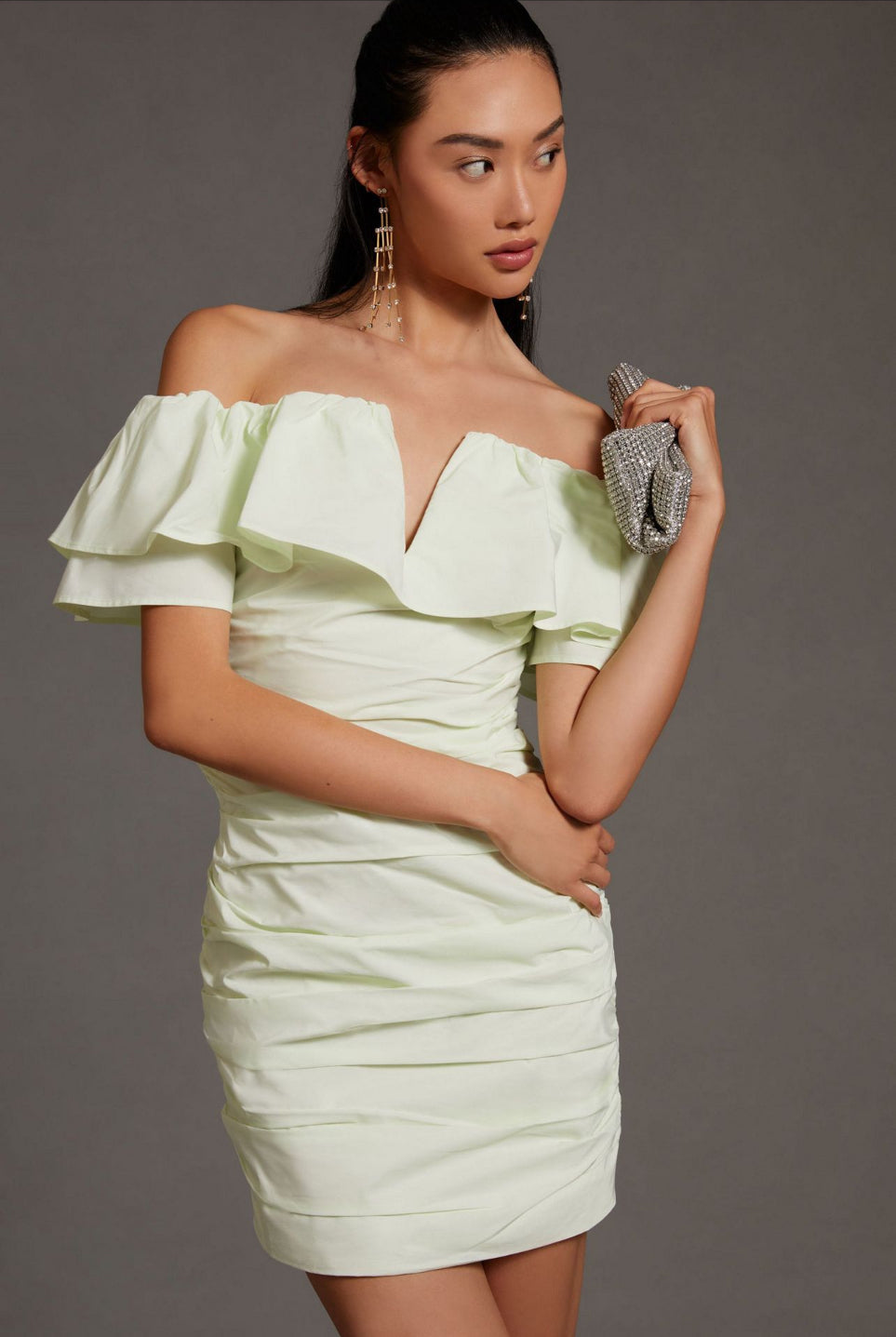 off the shoulder wedding dress cheap Off The Shoulder A-line Princess Wedding Dress With Beading WD215 US10 / Custom Color