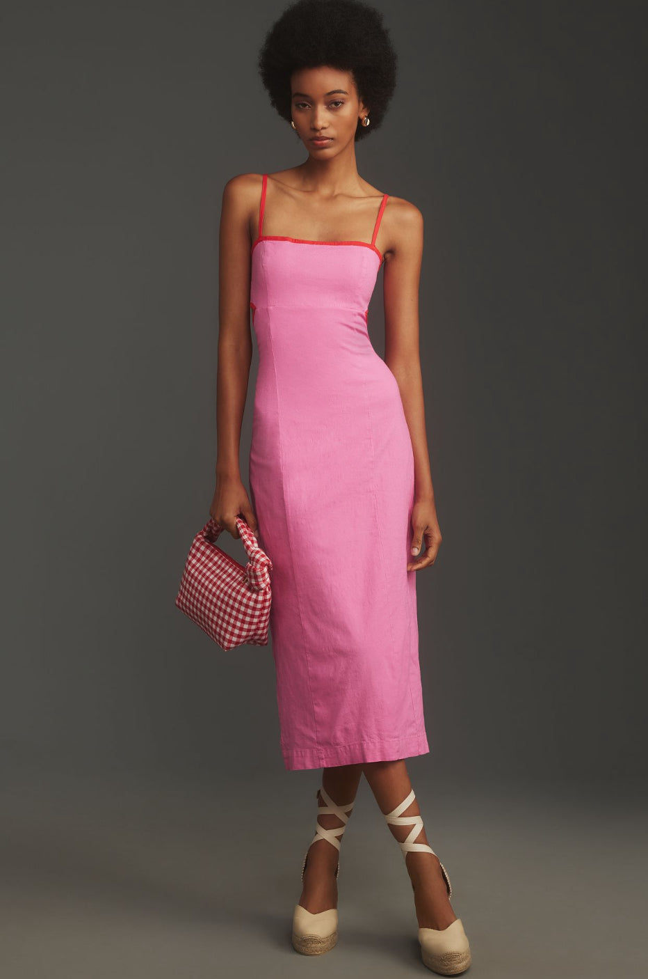 the dafni cutout linen midi dress by maeve Maeve The Dafni Cutout Linen Midi Dress by Maeve at MarketFair Shoppes in Princeton, NJ