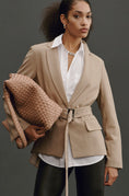 Load image into Gallery viewer, Maeve Pleated-Back Belted Blazer