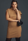 Load image into Gallery viewer, By Anthropologie Mock-Neck Cap-Sleeve Mini Dress