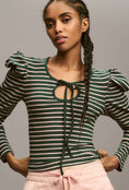 Load image into Gallery viewer, Porridge Puff-Sleeve Tie-Front Top